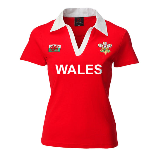 Ladies short sleeved Wales rugby shirt