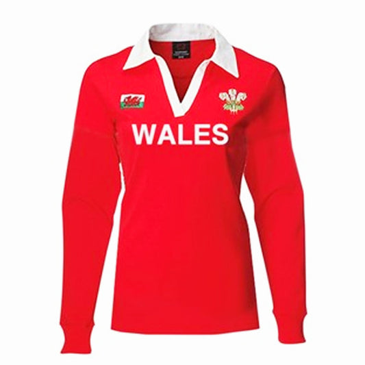 Ladies Red long Sleeve Wales Shirt