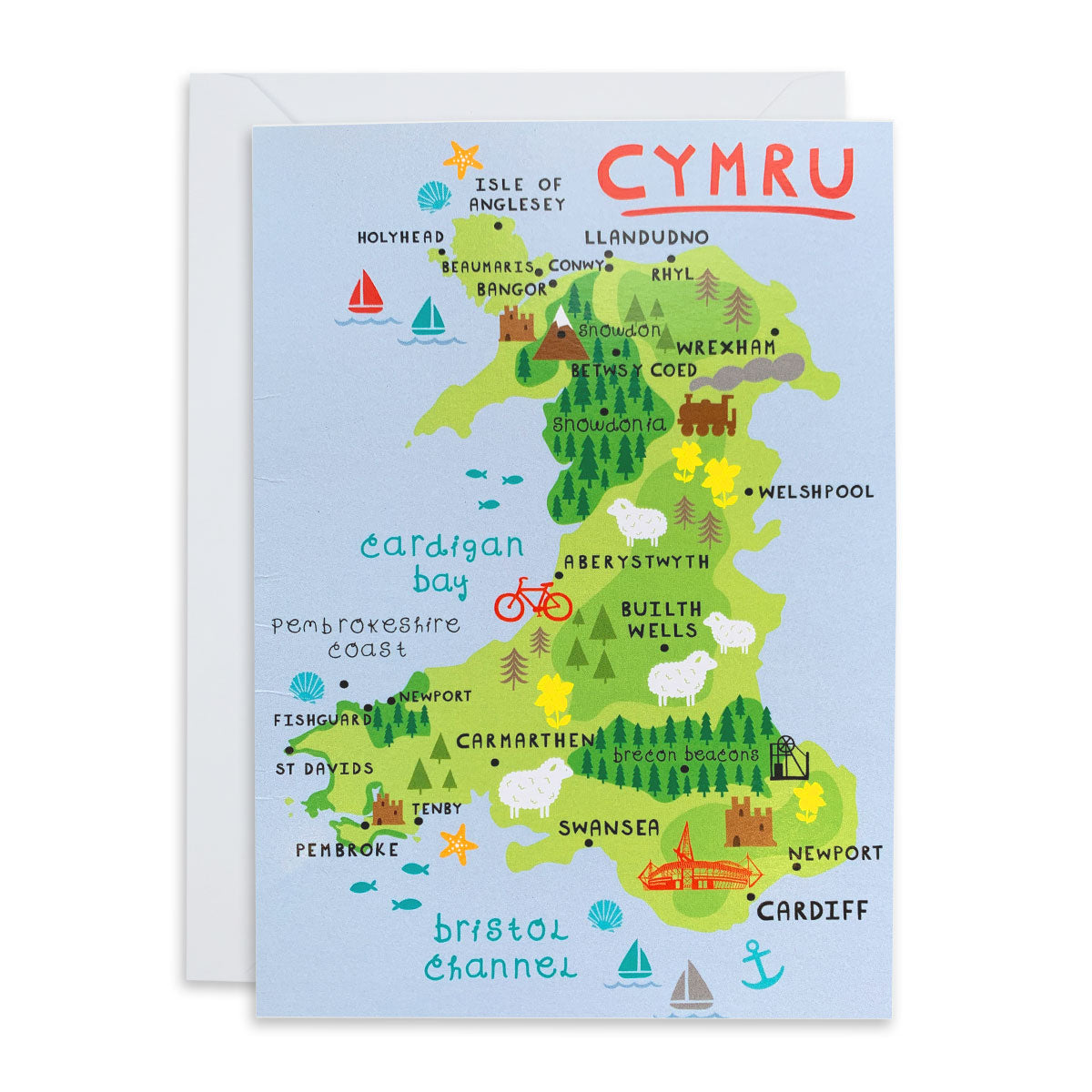 Map of Wales Card