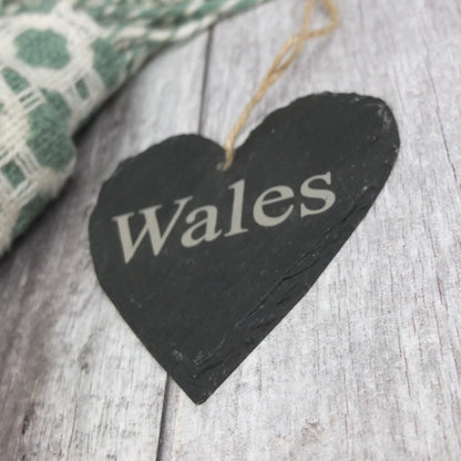 Medium 'Wales' Slate Heart