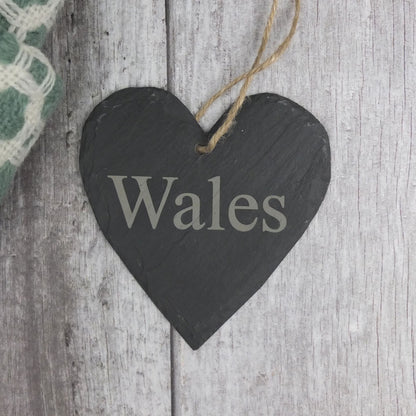 Medium 'Wales' Slate Heart