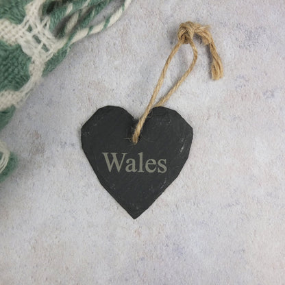 Small 'Wales' Slate Heart