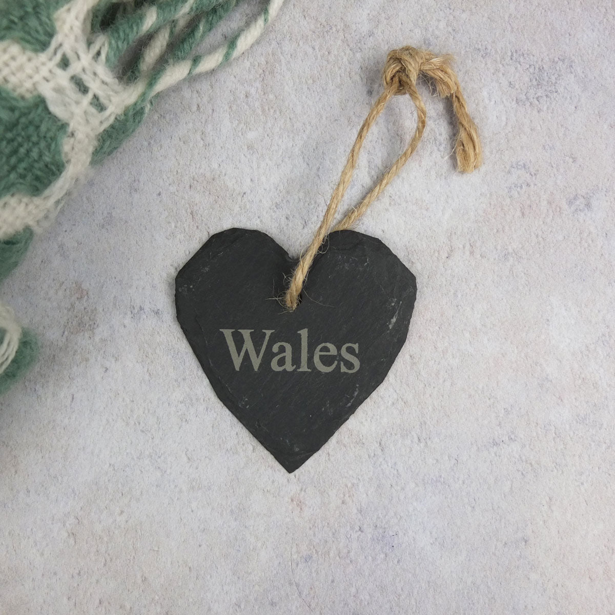 Small Slate Wales Heart Hanger