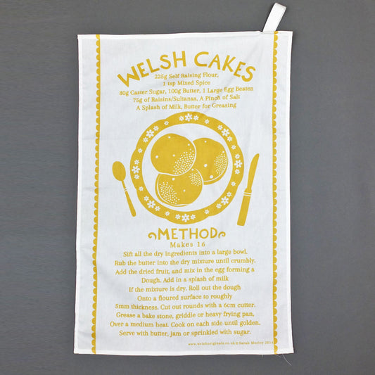 Welsh Cake Recipe Tea Towel