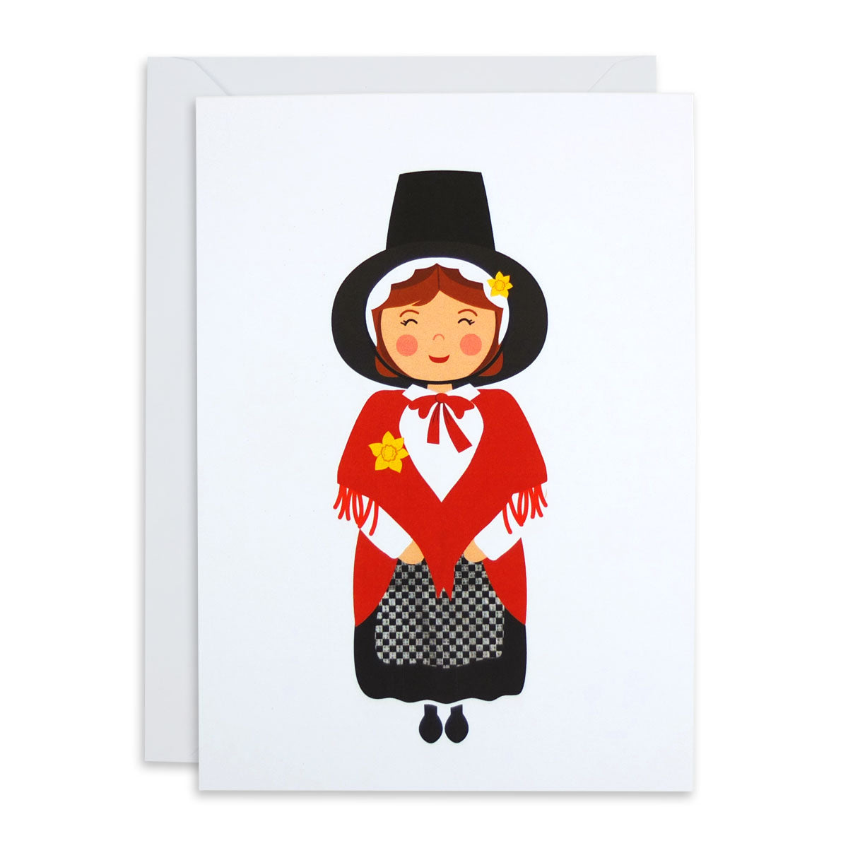 Welsh Lady Greeting Card by Sarah Morley