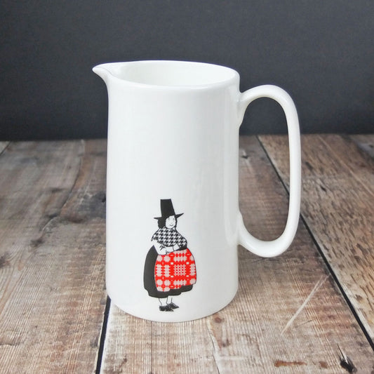 Welsh Lady Fine China Jug