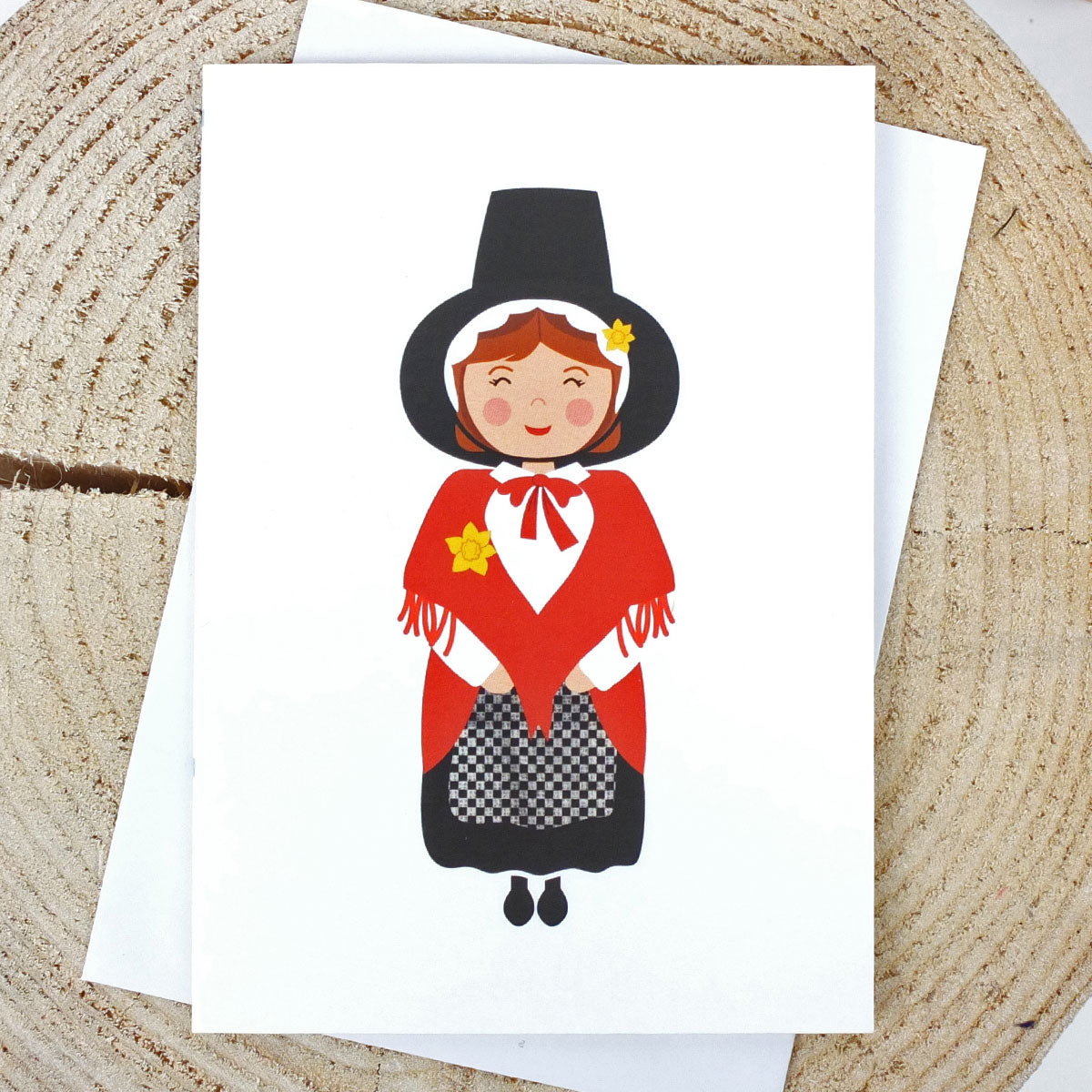 Welsh Lady Greeting Card by Sarah Morley