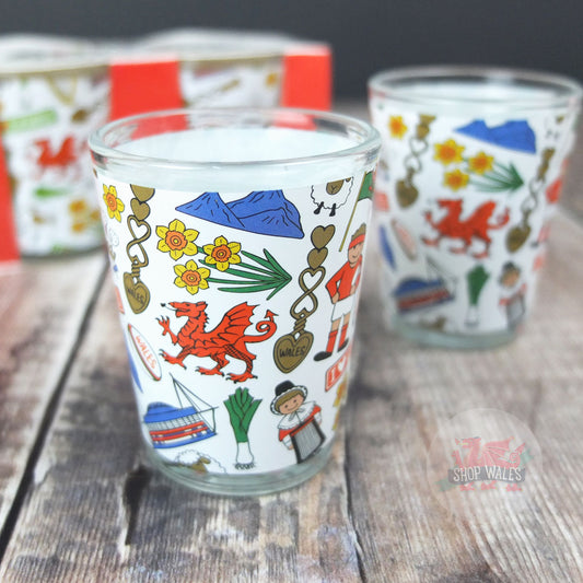 Wonderfully Welsh Shot Glasses Two Pack