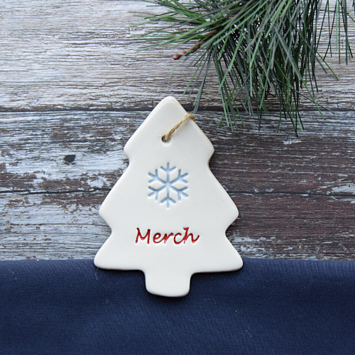 Handmade Merch Ceramic Tree Decoration
