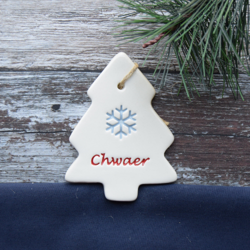 Handmade Chwaer Ceramic Tree Decoration