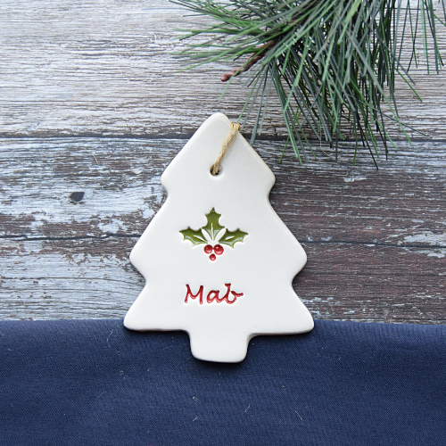 Handmade Mab Ceramic Tree Decoration