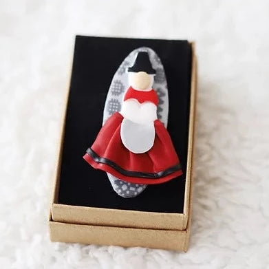 Handmade Welsh Lady Brooch