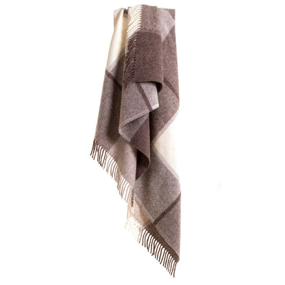 Jacob Brown Block Check Welsh Blanket by Tweedmill