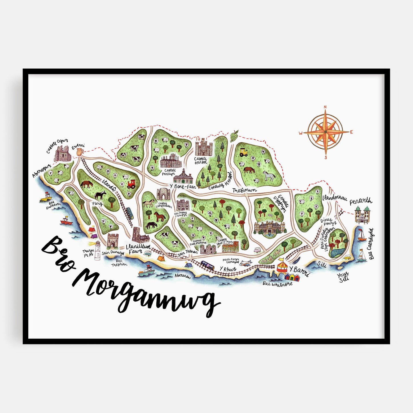 Vale of Glamorgan Print-Welsh