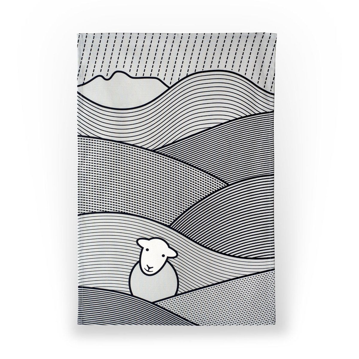 Herdy Lined Hills Tea Towel