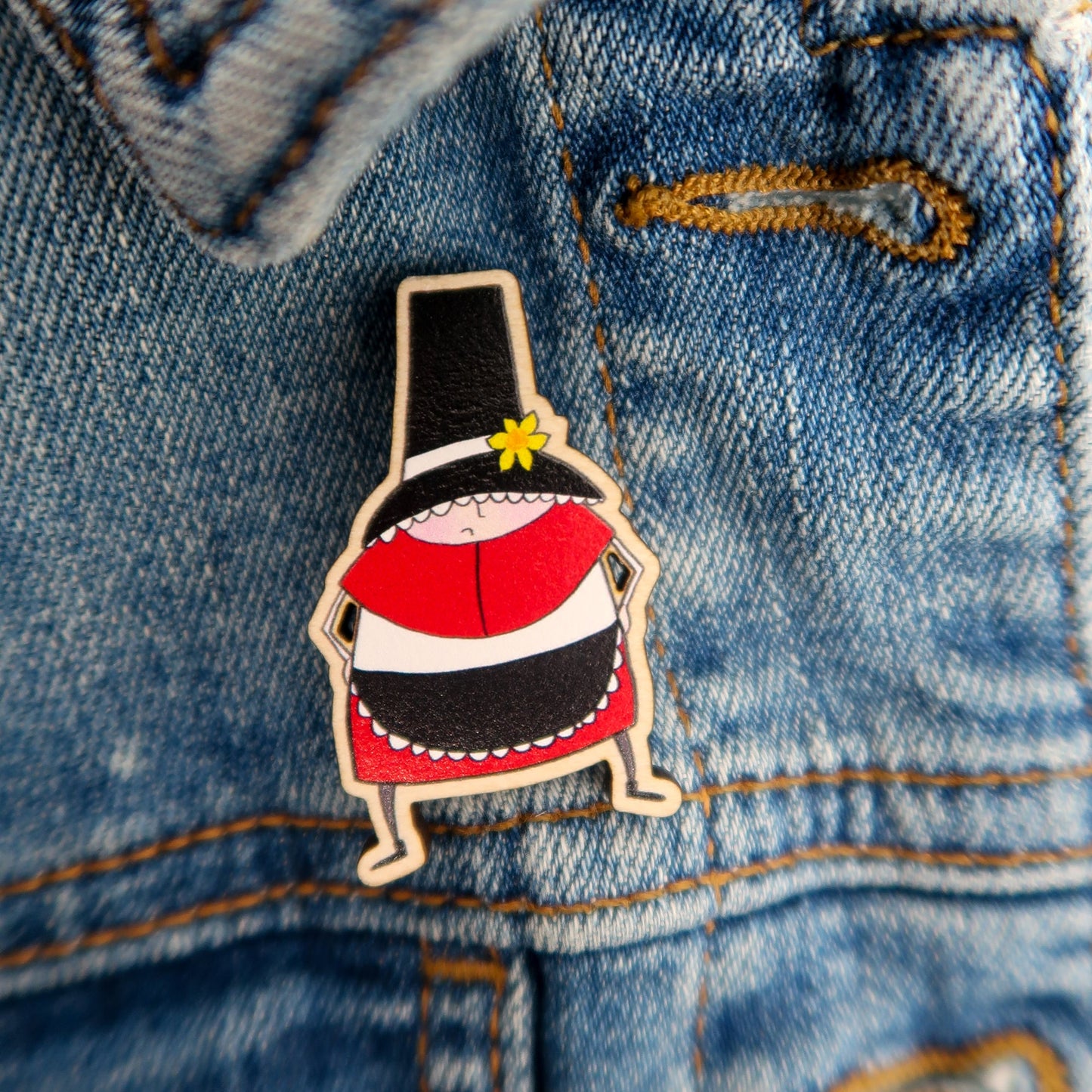 Grumpy Welsh Lady Pin