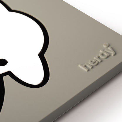 Grey PVC Herdy Coaster
