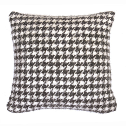 Charcoal Houndstooth 50x50 Cushion by Tweedmill