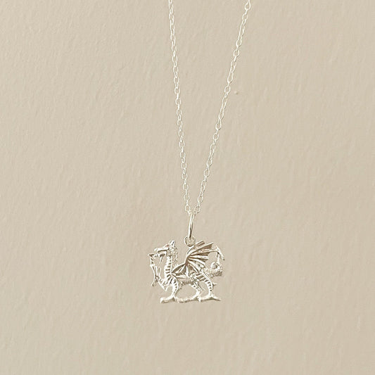 Sterling Silver Welsh Dragon Necklace