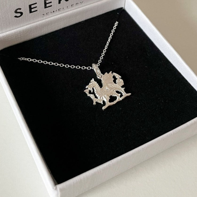 Sterling Silver Welsh Dragon Necklace