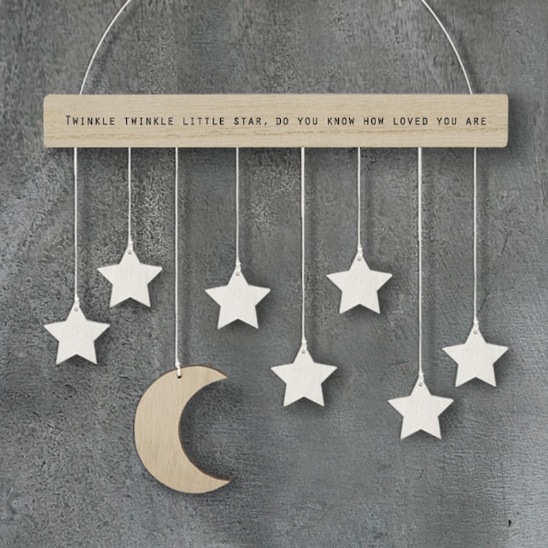 Twinkle Twinkle Star and Moon Hanger