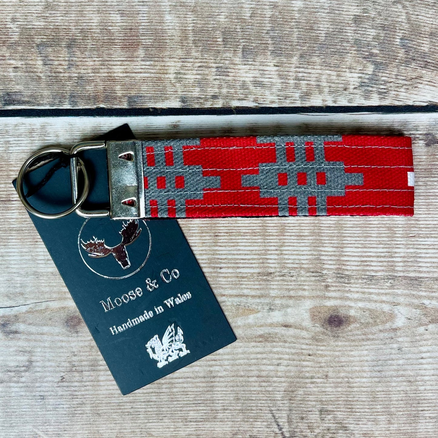 Handmade Red Welsh Tapestry Keyring