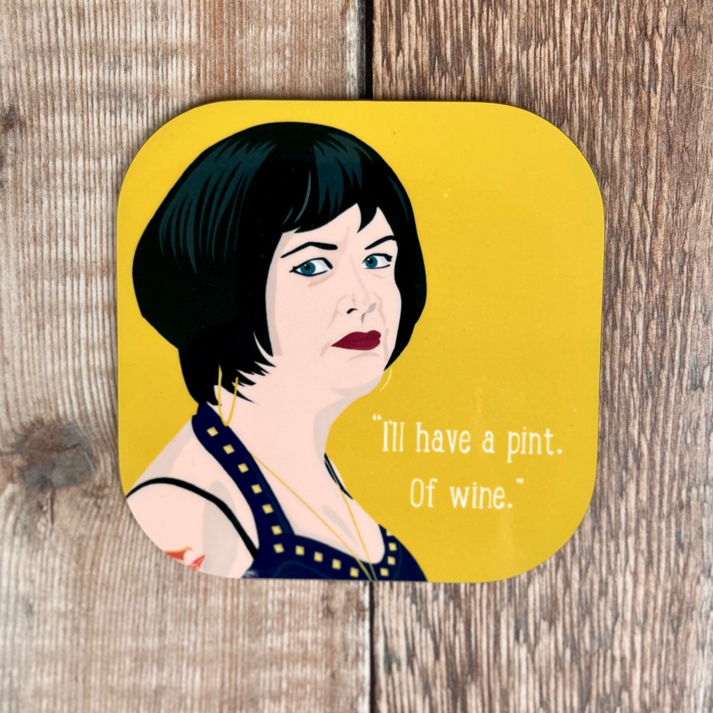 A Pint of Wine Nessa Coaster