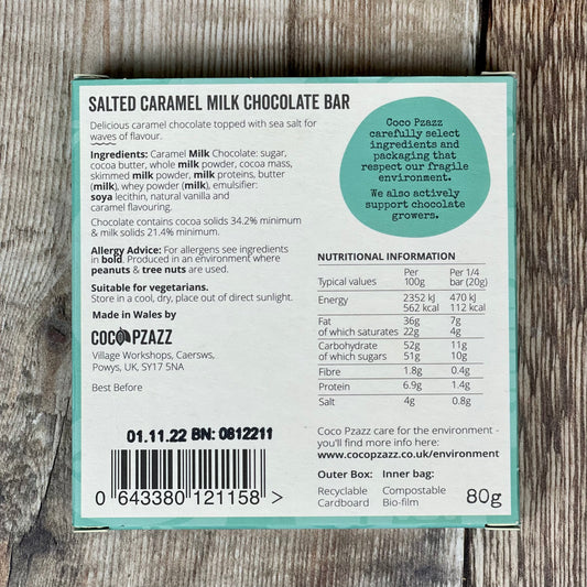 Welsh Sea Salt Caramel Chocolate by Coco Pzazz