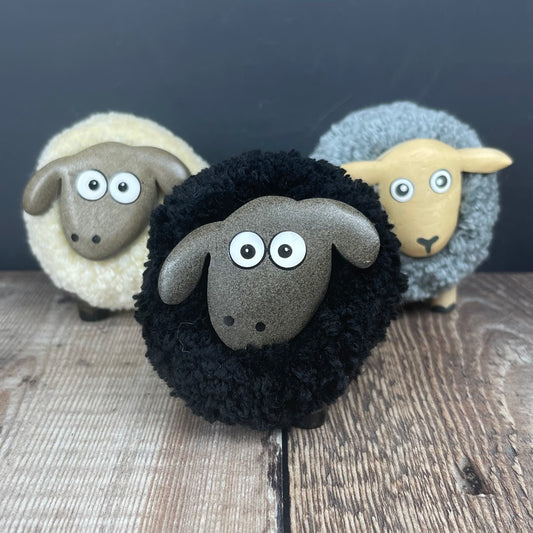 Black Pom-Pom Sheep