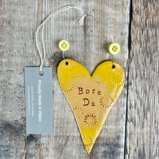 Bore Da Hanging Heart Decoration Yellow