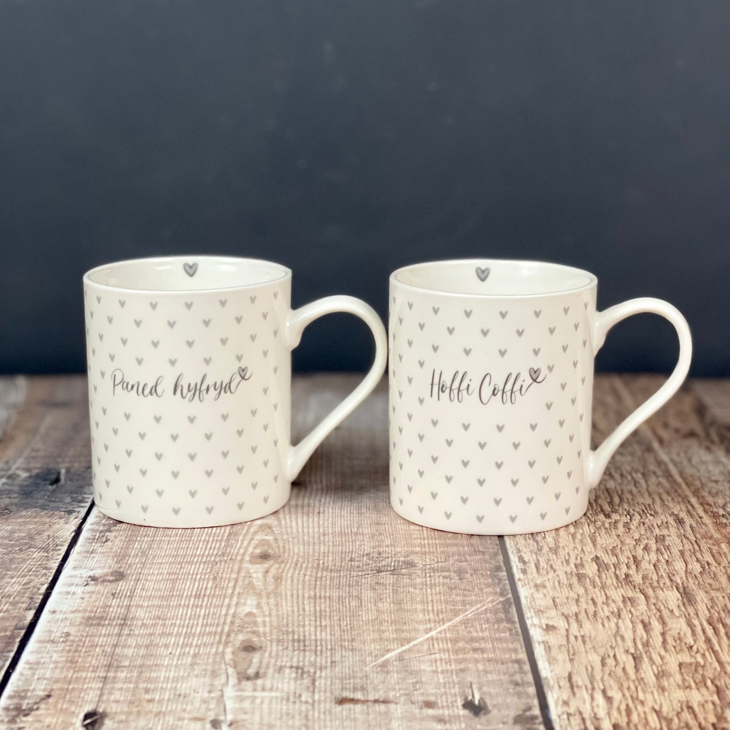 Paned Hyfryd Heart Mug