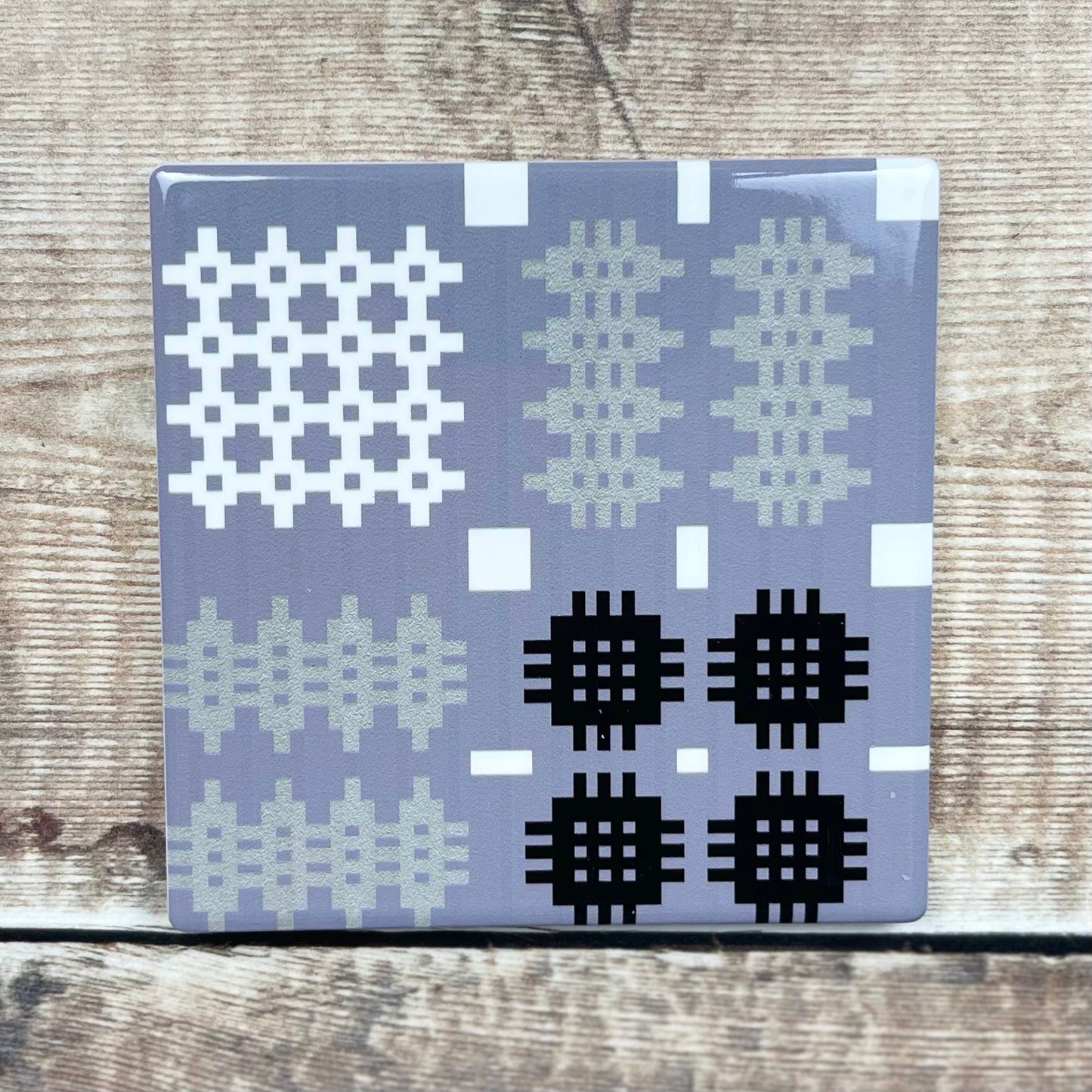 Ceramic Grey Tapestry Coaster