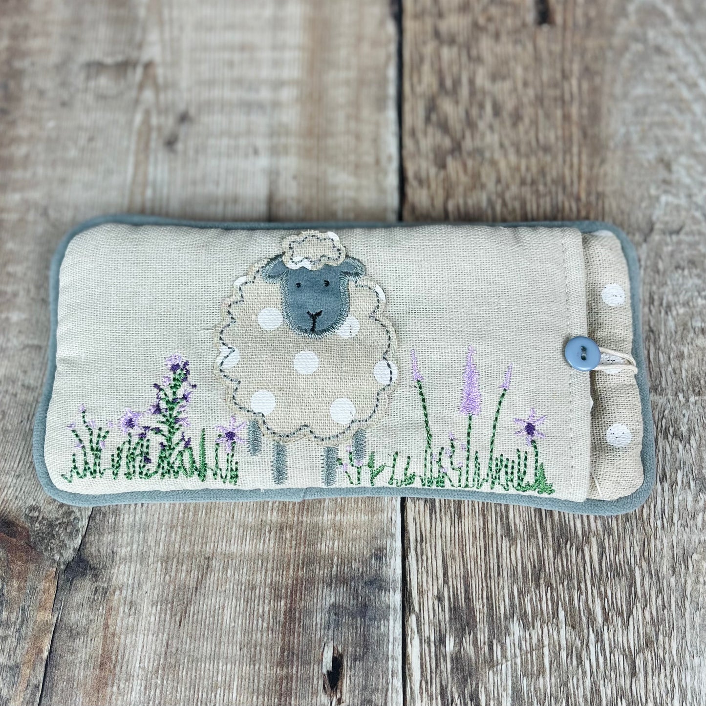 Embroidered Sheep Glasses Case
