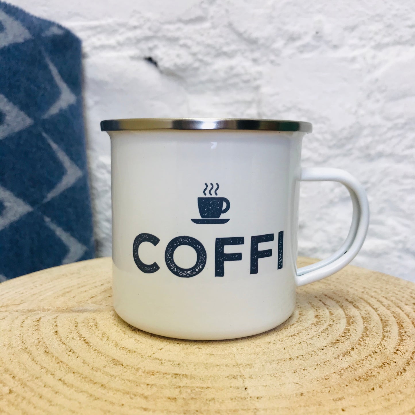Coffi Enamel Welsh Mug