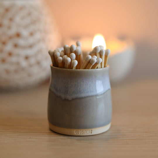 Handmade Sea Foam Grey Pot