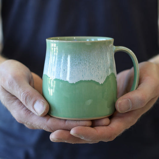 Glosters Handmade Pea Green Mug