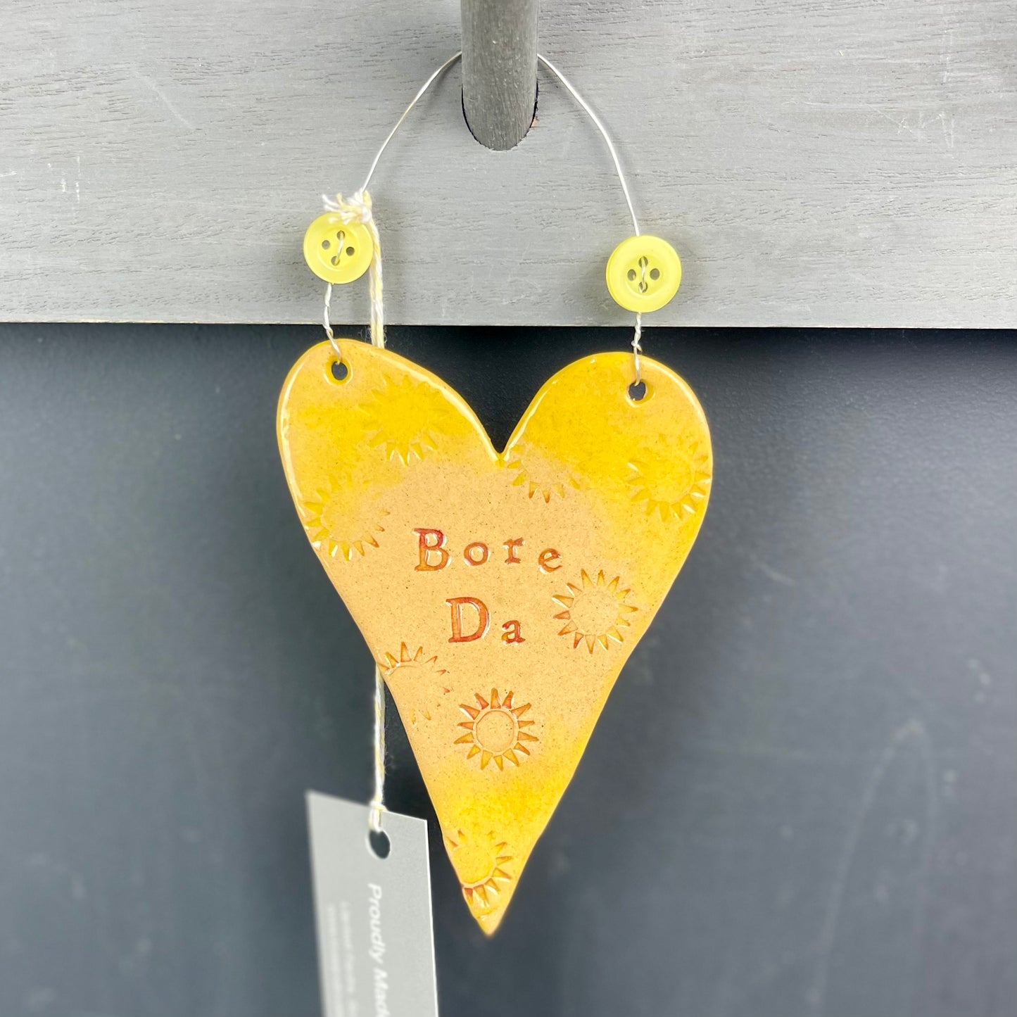 Bore Da Hanging Heart Decoration Yellow