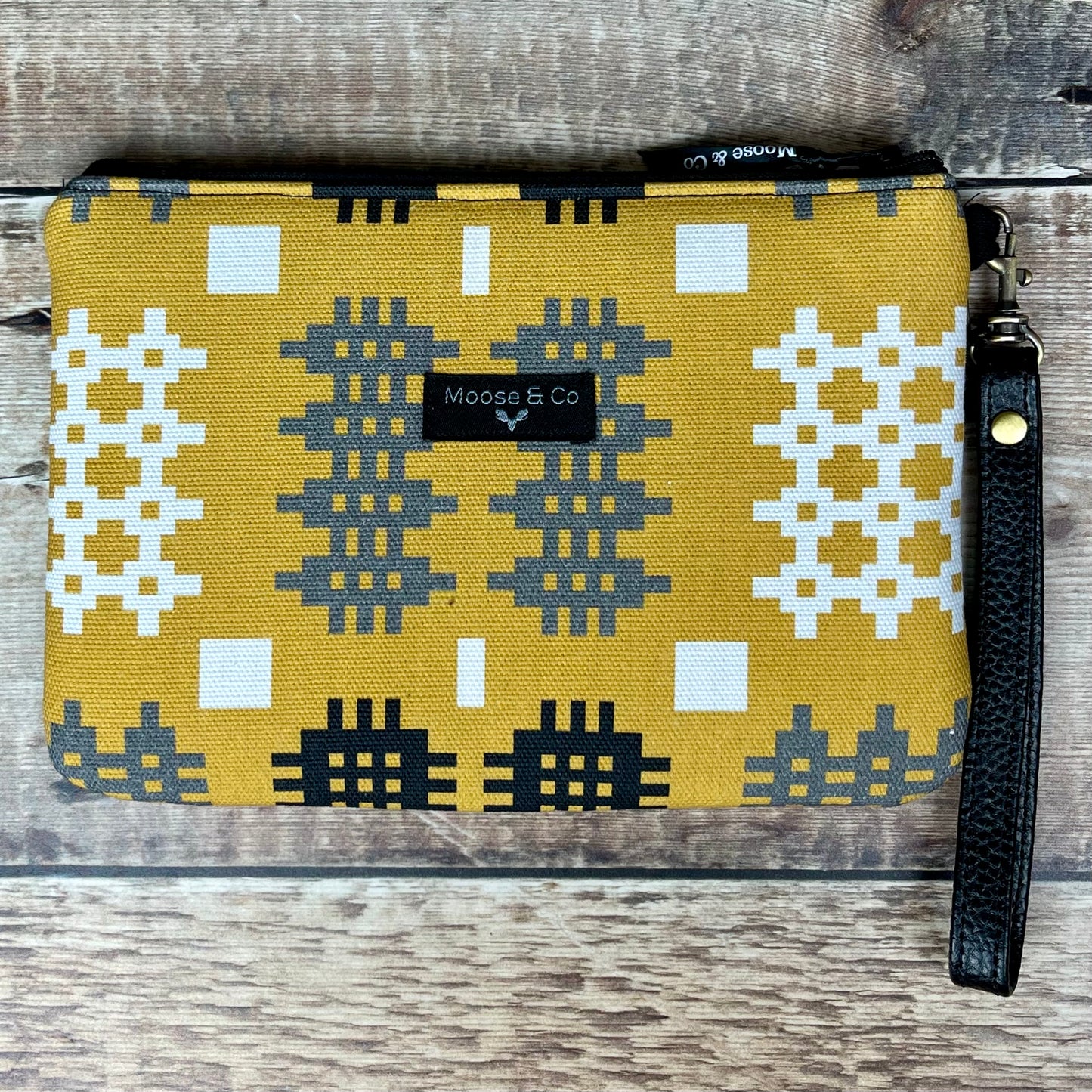 Mustard Welsh Tapestry Clutch Bag