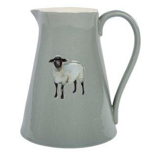 Grey Ceramic Embossed Sheep Jug