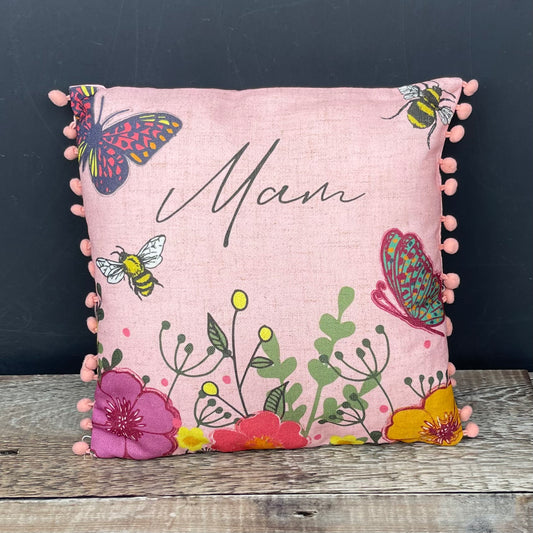 Mam Pink Flower Cushion