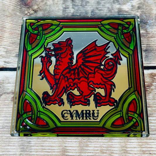 Welsh Dragon Mirrored Magnet