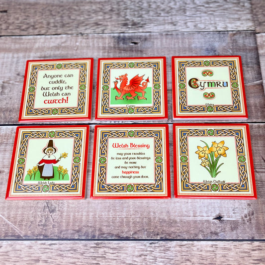 Ceramic Welsh Blessing Coaster
