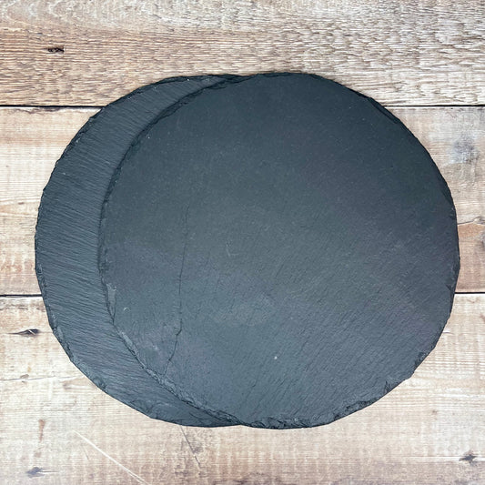 Round Welsh Slate Placemat Set