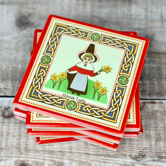 Ceramic Welsh Lady Coaster