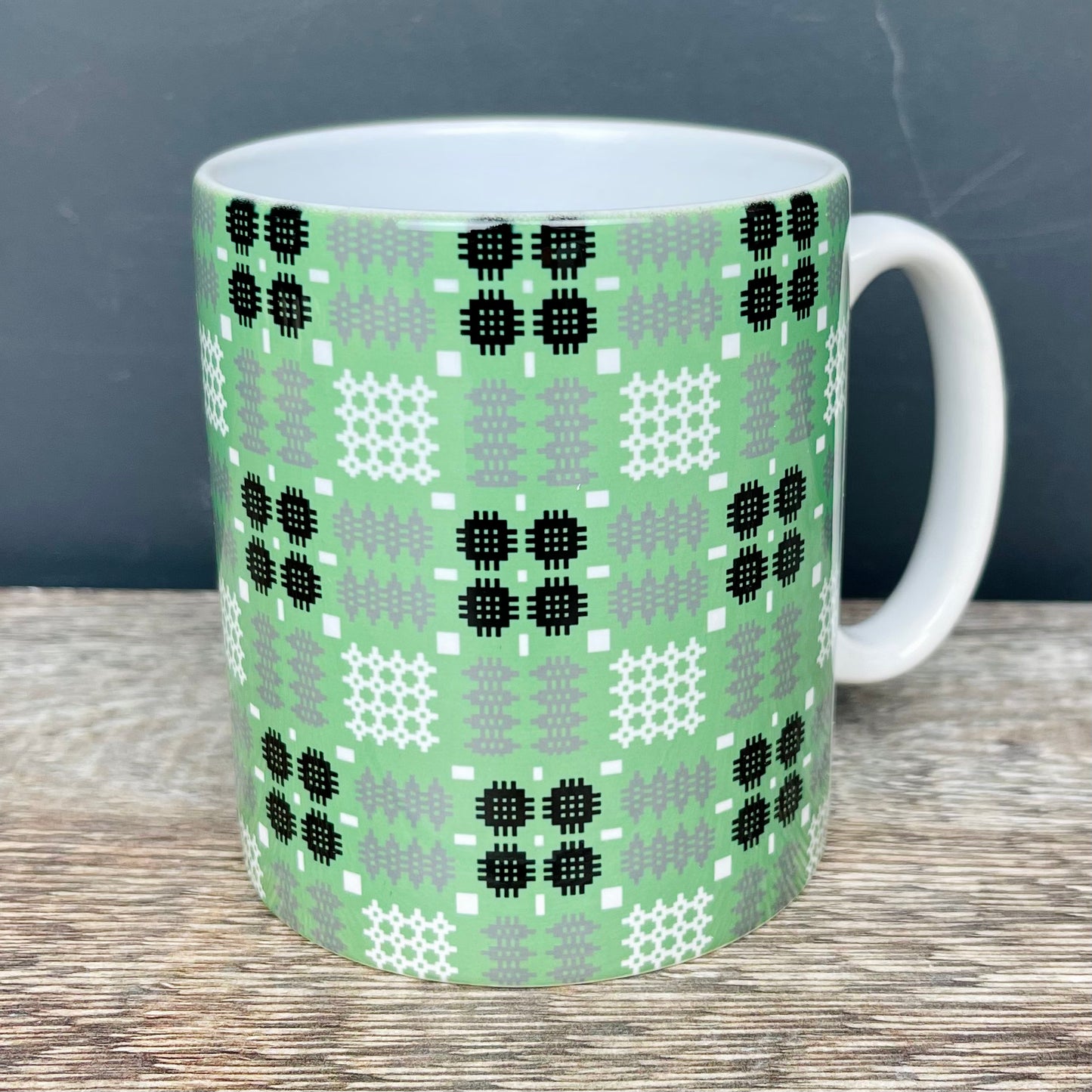 Green Welsh Tapestry Print Mug