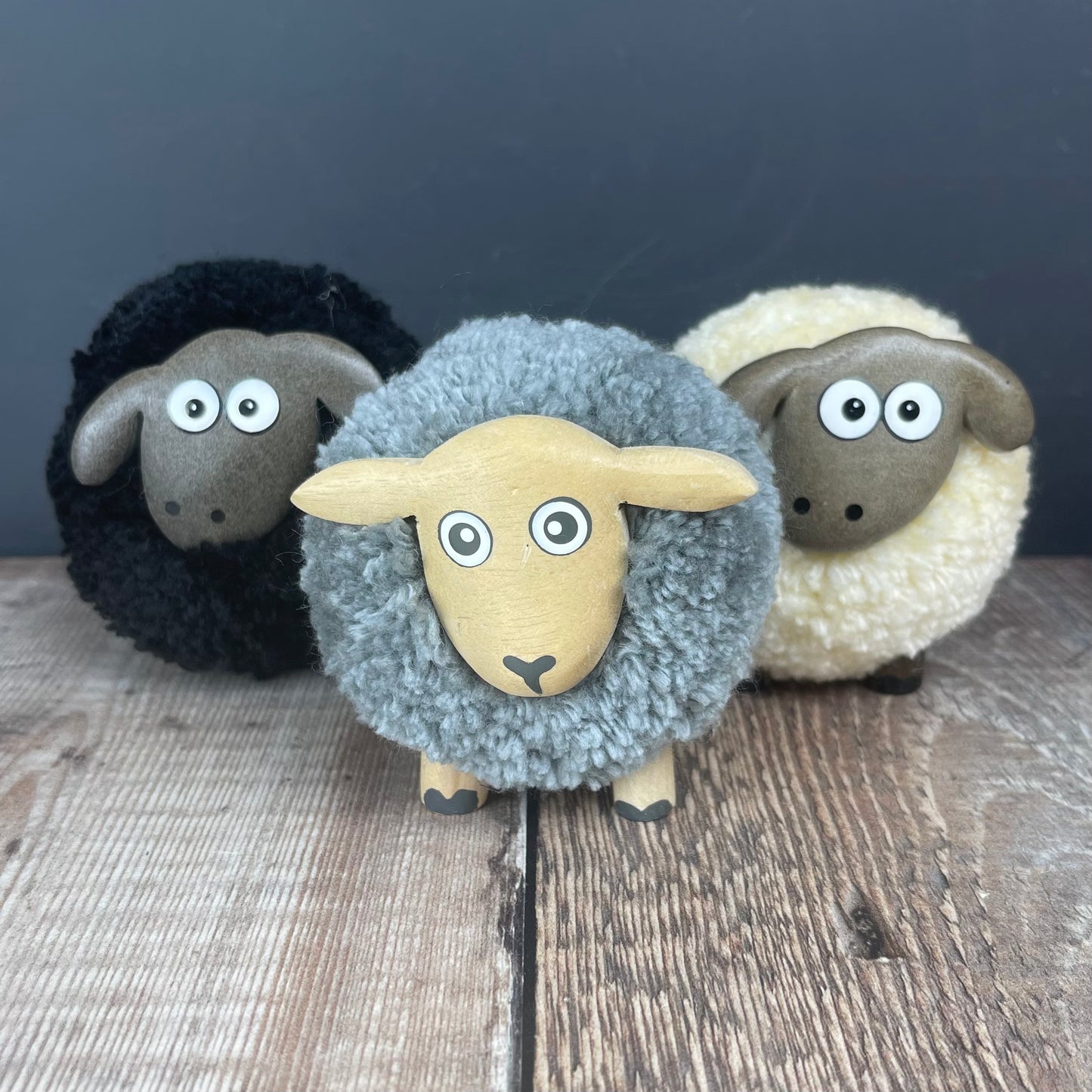 Grey Pompom Sheep