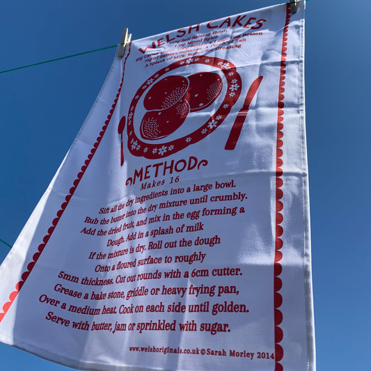 Welsh Cake Recipe Tea Towel