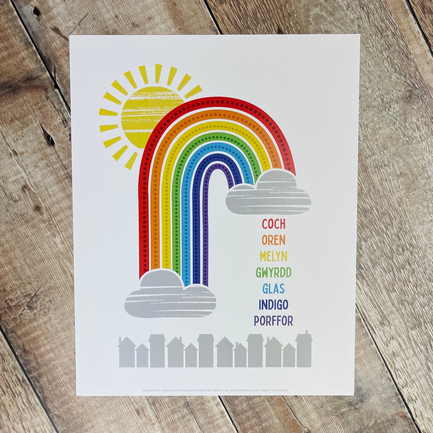 Welsh Colours Rainbow Print