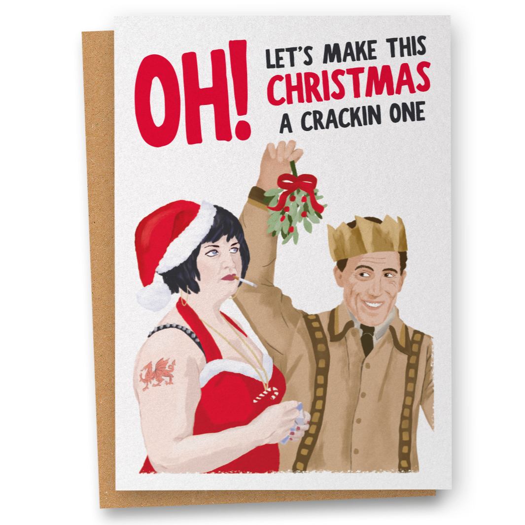 Nessa and Bryn Crackin Christmas Card