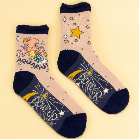 Aquarius Star Sign Socks